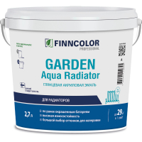FINNCOLOR GARDEN AQUA RADIATOR эмаль акриловая для радиаторов глянцевая, база А (2,7л) FINNCOLOR GARDEN AQUA RADIATOR эмаль акриловая для радиаторов глянцевая, база А (2,7л)