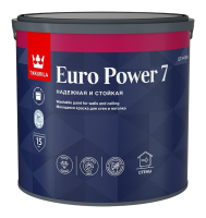 TIKKURILA EURO POWER 7 краска моющаяся, для стен и потолка, матовая, база A (0,9л)