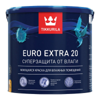 TIKKURILA EURO EXTRA 20 краска моющаяся, для влажных помещений, база A (0,9л)