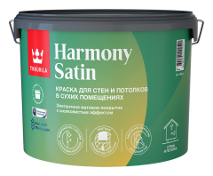 TIKKURILA HARMONY SATIN (JOKER) краска для стен и потолков акриловая, 1 класс, мат, база А (0,9л)