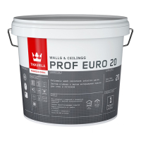 TIKKURILA PROF EURO 20 краска интерьерная, для влажных помещений, полуматовая, база A (9л)