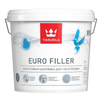 TIKKURILA EURO FILLER шпаклевка влагостойкая, для стен и потолков (2,5л)