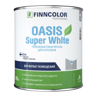 FINNCOLOR OASIS SUPER WHITE краска для потолков супербелая, глубокоматовая (0,9л)