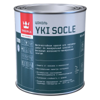 TIKKURILA YKI SOCLE краска для цоколя, щелочестойкая, водно-дисперсионная, матовая, база A (0,9л)