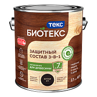 ТЕКС БИОТЕКС защитный состав 3 в 1 для древесины для наружных работ, мореный дуб (2,7л)