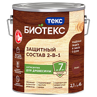 ТЕКС BIOTEKS защитный состав 2-в-1, для наружных работ, вишня (2,7л)