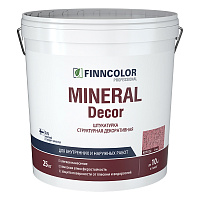 FINNCOLOR MINERAL DECOR штукатурка декоративная, структурная, короед фракция 2 мм (25кг)