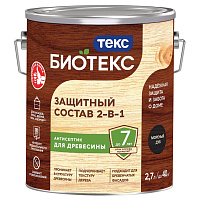 ТЕКС BIOTEKS защитный состав 2-в-1 для наружных работ, мореный дуб (2,7л)