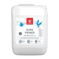 TIKKURILA EURO PRIMER концентрат 1:3 грунтовка акрилатная, укрепляющая (10л) TIKKURILA EURO PRIMER концентрат 1:3 грунтовка акрилатная, укрепляющая (10л)
