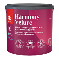 TIKKIVALA (TIKKURILA) HARMONY VELURE краска для стен и потолков, акрил, глубокомат, база А (2,7л)
