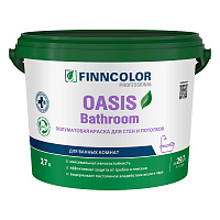FINNCOLOR OASIS BATHROOM краска влагостойкая для влажных помещений полуматовая, база C (2,7л)