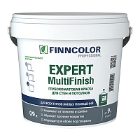 FINNCOLOR EXPERT MULTIFINISH краска для стен и потолков ВД, моющаяся, г-мат, база VVA (0,9л)