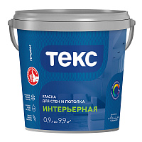 ТЕКС ИНТЕРЬЕРНАЯ краска для стен и потолка (ПРОФИ А) (0,9л)