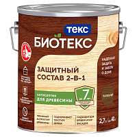 ТЕКС BIOTEKS защитный состав 2-в-1, для наружных работ, палисандр (2,7л)