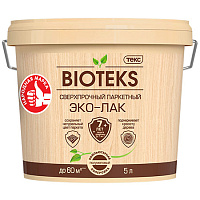 ТЕКС BIOTEKS ЭКО-ЛАК сверхпрочный для паркета,камня,кирпича,обоев на акрил.основе, п-мат (5л)