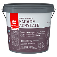 TIKKURILA FACADE ACRYLATE краска акрилатная, универсал., для фасадов и интерьеров, база C (5л)