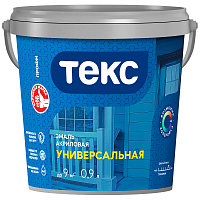 ТЕКС ПРОФИ АКРИЛОВАЯ УНИВЕРСАЛЬНАЯ эмаль водоразбавляемая, глянцевая, база A (0,9л) ТЕКС ПРОФИ АКРИЛОВАЯ УНИВЕРСАЛЬНАЯ эмаль водоразбавляемая, глянцевая, база A (0,9л)