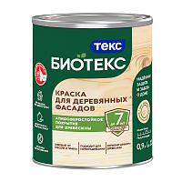 ТЕКС BIOTEKS ДЛЯ ДЕРЕВЯННЫХ ФАСАДОВ краска специализированная, полуглянцевая, база D (0,9л)