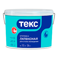 ТЕКС ЛАТЕКСНАЯ шпатлевка для сухих помещений (16кг)