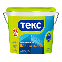 ТЕКС ДЛЯ ПОТОЛКА краска латексная, глубокоматовая, белый (7кг)