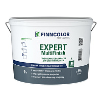 FINNCOLOR EXPERT MULTIFINISH краска для стен и потолков ВД, моющаяся, г-мат, база VVA (9л)*