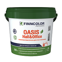 FINNCOLOR OASIS HALL@OFFICE 4 краска для стен и потолков устойчивая к мытью, г-мат, база A (0,9л)