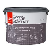 TIKKIVALA (TIKKURILA) FACADE ACRYLATE краска акрилатная, для фасадов и интерьеров, база A (9л)