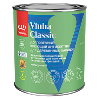 TIKKIVALA (TIKKURILA) VINHA CLASSIC антисептик кроющий, водоразбав., полуматовый, база VC (0,9л)