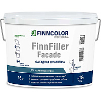 FINNCOLOR FINNFILLER FACADE шпатлевка фасадная финишная до 5 мм для наружных работ (16кг)