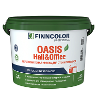FINNCOLOR OASIS HALL@OFFICE 4 краска для стен и потолков устойчивая к мытью, г-мат, база A (2,7л)