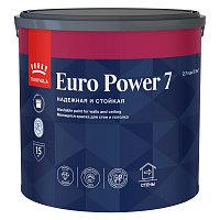 TIKKIVALA (TIKKURILA) EURO POWER 7 краска моющаяся, для стен и потолка, матовая, база C (2,7л)
