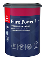 TIKKURILA EURO POWER 7 краска моющаяся, для стен и потолка, матовая, база A (0,9л)