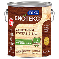 ТЕКС BIOTEKS защитный состав 2-в-1, для наружных работ, сосна (2,7л)