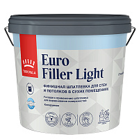 TIKKIVALA (TIKKURILA) EURO FILLER LIGHT шпаклевка финишная, легкая, для стен и потолков (2,7л)