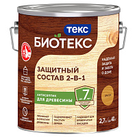 ТЕКС BIOTEKS защитный состав 2-в-1, для наружных работ, орегон (2,7л)
