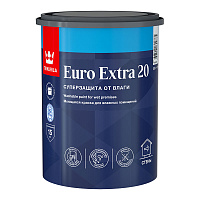 TIKKIVALA (TIKKURILA) EURO EXTRA 20 краска моющаяся, для влажных помещений, п/мат, база C (0,9л)