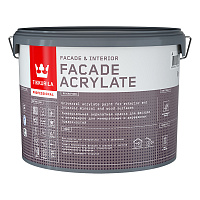 TIKKURILA FACADE ACRYLATE краска акрилатная, универсал., для фасадов и интерьеров, база A (9л)