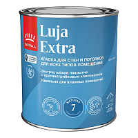 TIKKIVALA (TIKKURILA) LUJA EXTRA 7 краска для влажных помещений антигрибковая, мат, база С (0,9л)