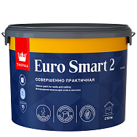 TIKKIVALA (TIKKURILA) EURO SMART 2 краска интерьерная, для стен и потолка, база А (9л)