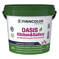 FINNCOLOR OASIS KITCHEN@GALLERY 7 краска для стен и потолков устойчивая к мытью, база А (0,9л)