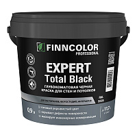 FINNCOLOR EXPERT TOTAL BLACK краска укрывистая для стен и потолков, глубокоматовый, черный (0,9л)