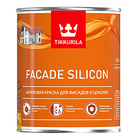 TIKKIVALA (TIKKURILA) FACADE SILICON краска акриловая, для фасадов, база C (0,9л)