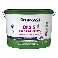 FINNCOLOR OASIS KITCHEN@GALLERY 7 краска для стен и потолков устойчивая к мытью, база А (9л)