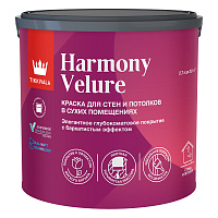 TIKKIVALA (TIKKURILA) HARMONY VELURE краска для стен и потолков, акрил, глубокомат, база С (2,7л)
