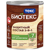 ТЕКС BIOTEKS защитный состав 2-в-1, для наружных работ, орех (0,8л) ТЕКС BIOTEKS защитный состав 2-в-1, для наружных работ, орех (0,8л)