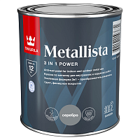 TIKKIVALA (TIKKURILA) METALLISTA краска по ржавчине 3 в 1, глянцевая, серебристый (0,8л)