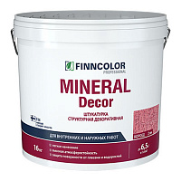 FINNCOLOR MINERAL DECOR штукатурка декоративная, структурная, короед фракция 2 мм (16кг)