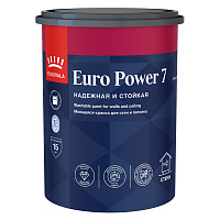 TIKKIVALA (TIKKURILA) EURO POWER 7 краска моющаяся, для стен и потолка, матовая, база A (0,9л)