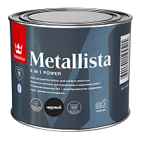 TIKKIVALA (TIKKURILA) METALLISTA краска по ржавчине 3 в 1, глянцевая, черный (0,4л)