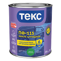 ТЕКС ПФ 115 эмаль алкидная для металла и дерева, глянцевая, зеленый (0,9кг)